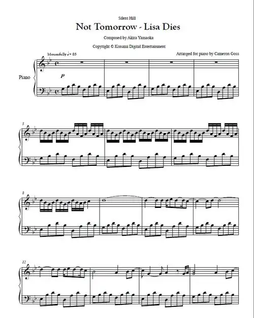 求nottomorrow寂静岭游戏音乐