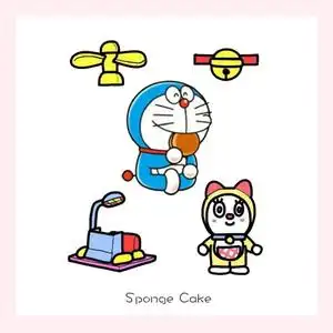 [sponge cake]原创纹身贴纸防水持久可爱哆啦a梦时光机竹蜻蜓p023