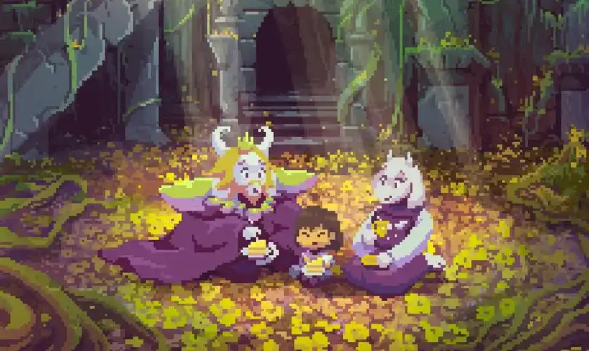 wallpaperengine传说之下羊妈一家的温馨午后下像素风动态壁纸