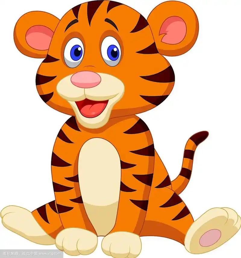 卡通可爱的老虎