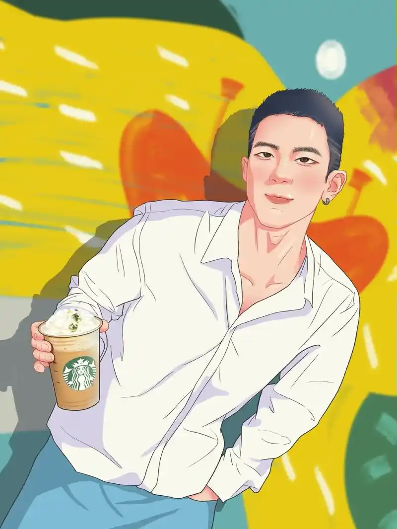 教大家画一个短发帅哥