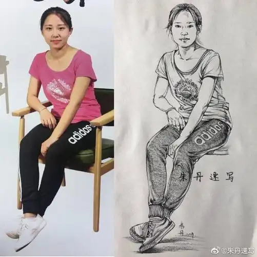 速写 真人对照 站姿坐姿
