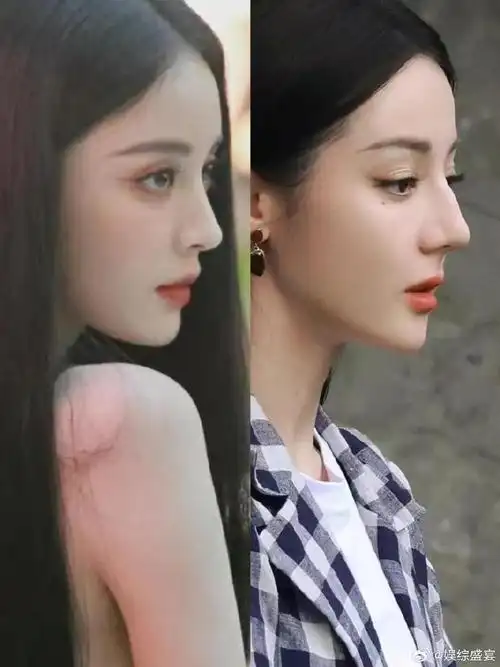 两位新疆明星的鼻型对比 古力娜扎的直鼻和迪丽热巴的罗马鼻,你更喜欢