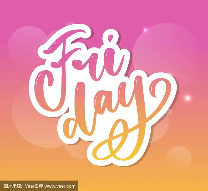 hand lettering happy friday inscription isolated on white back