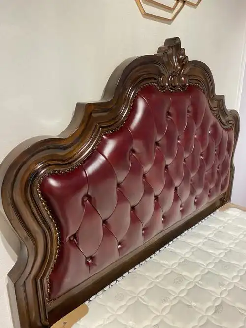 美式床真皮靠背这个皮色你喜欢吗