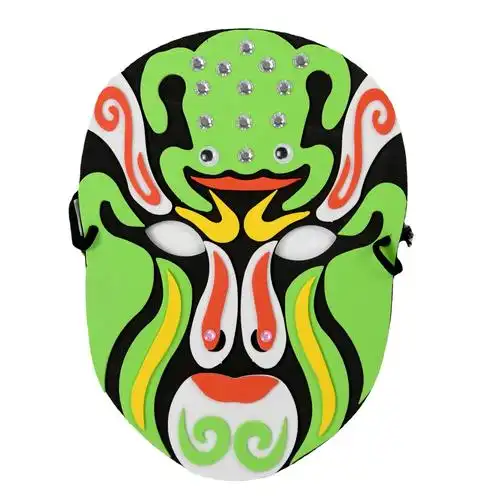 创意eva中国风京剧脸谱面具红脸儿童手工diy制作材料包粘贴画大号