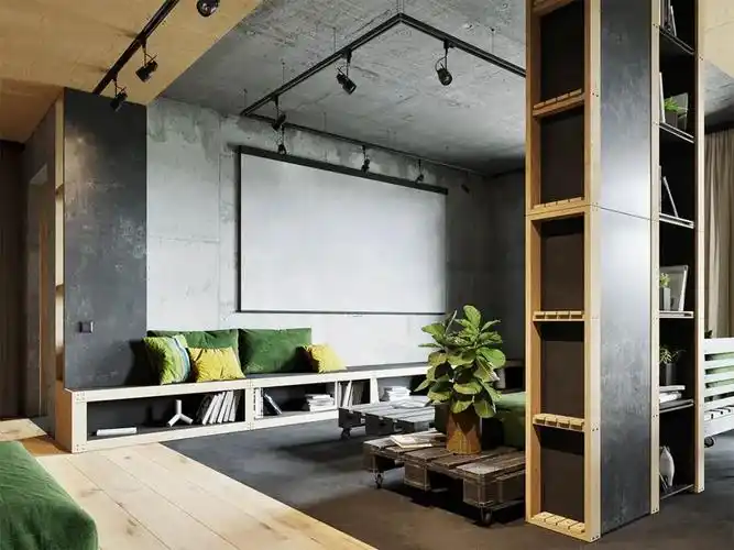 50款客厅投影仪背景墙设计大写的惬意