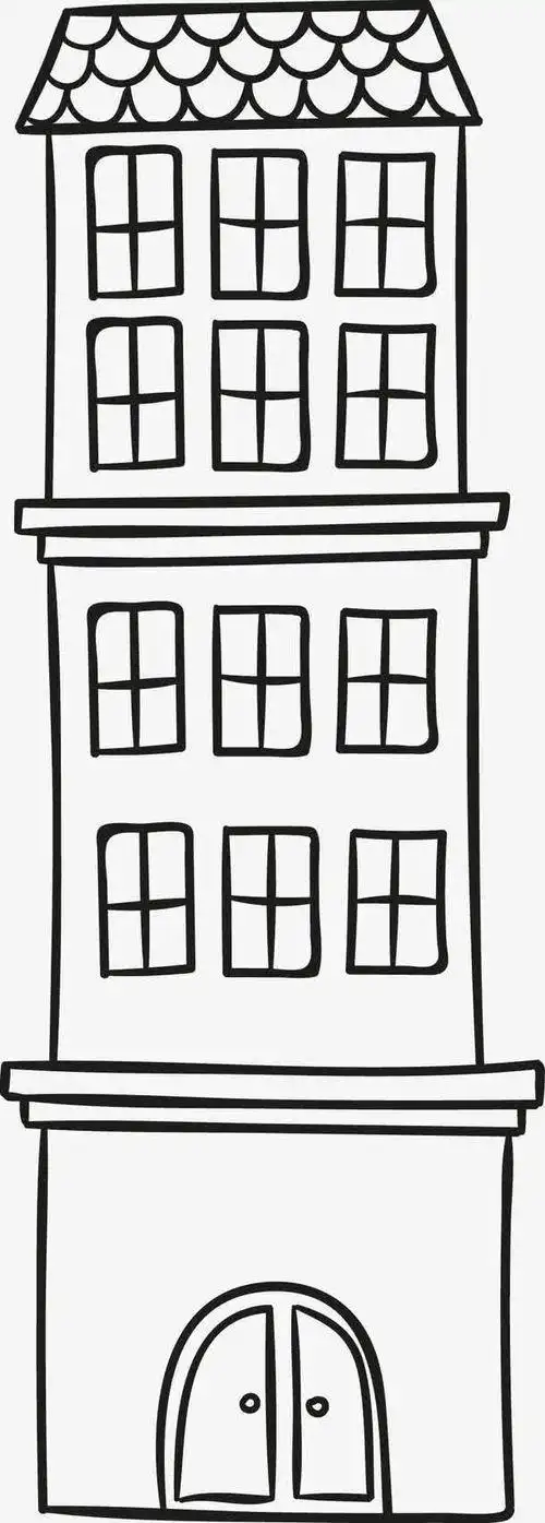 请帮我找一下最高楼简笔画