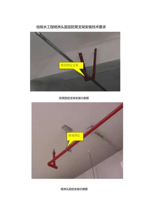 给排水工程喷淋头固定防晃支架安装技术要求