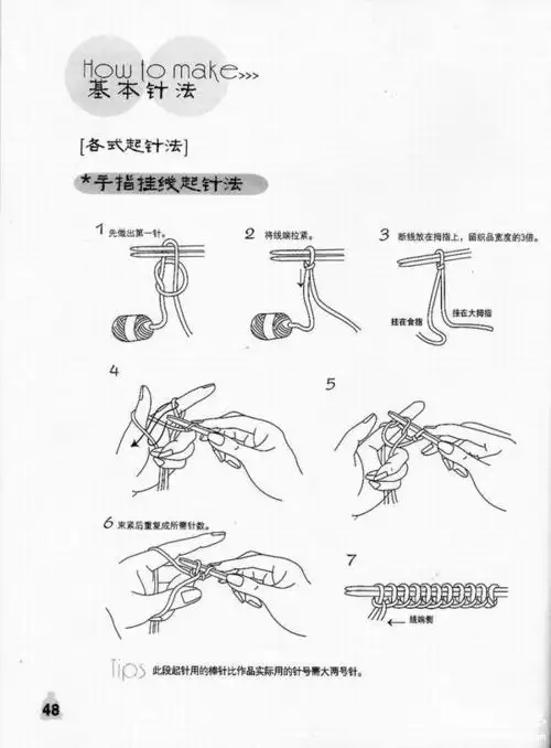 棒针手工编织毛衣 各式起针方法图解