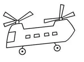 直升机的简笔画 武装直升机的简笔画