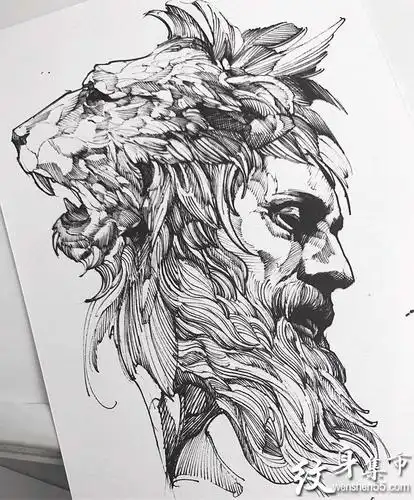 欧美纹身欧美纹身手稿欧美纹身手稿图案