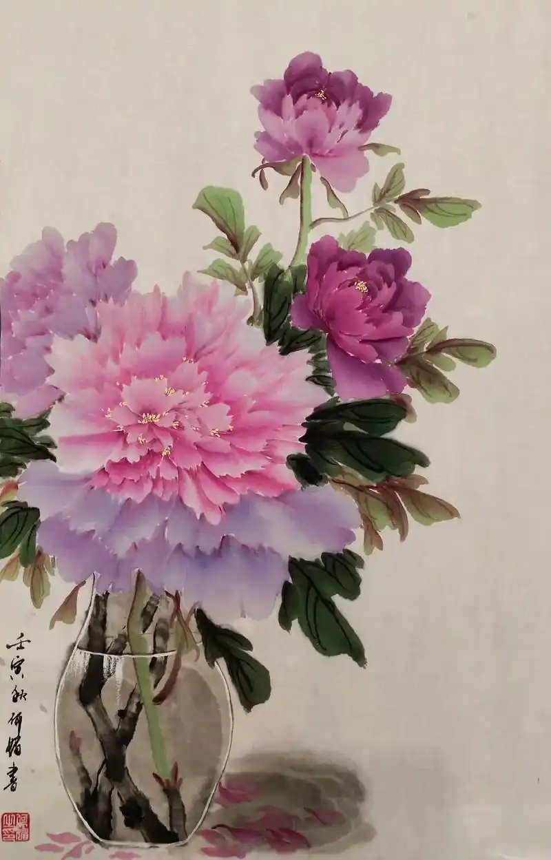 #国画写意牡丹 #国色天香牡丹花 #画画使我快乐 #牡丹花开 - 抖音