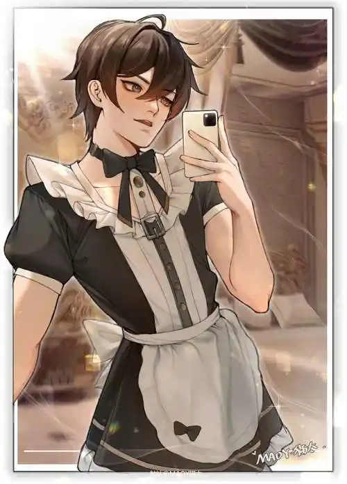 女仆钟离~插画图片壁纸