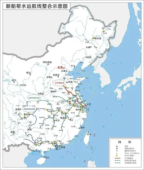 内河航线地图水运分布图