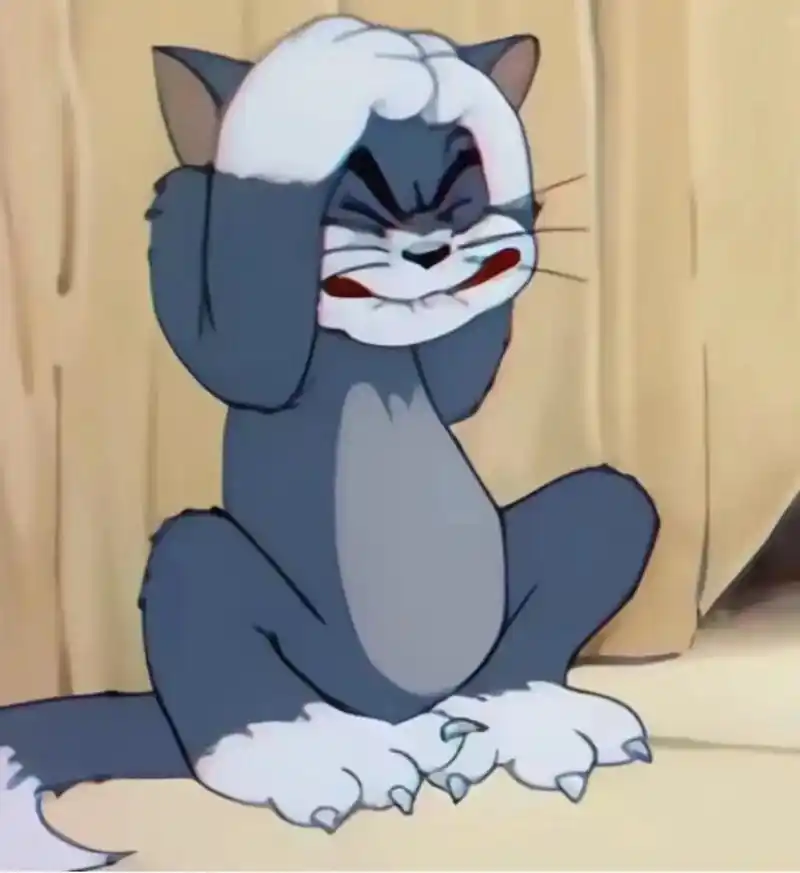 汤姆双手抱头表情包