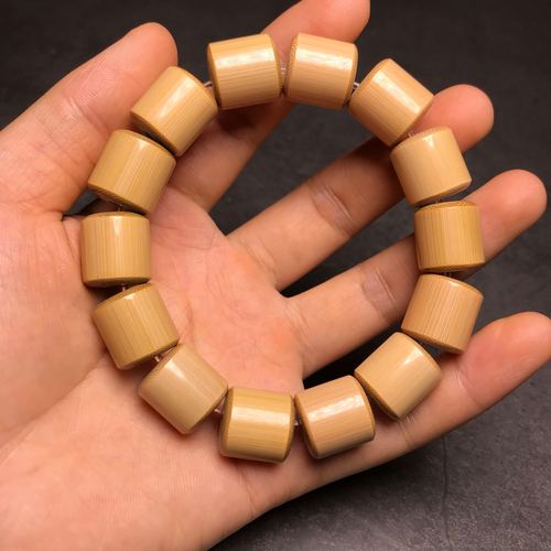 手串玉竹一生文玩竹子实心把玩佛珠