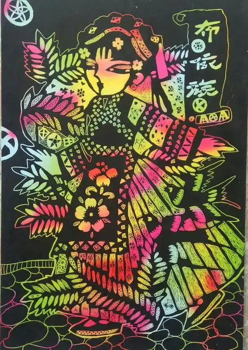 缪老师美工课堂之(民族刮纸画)