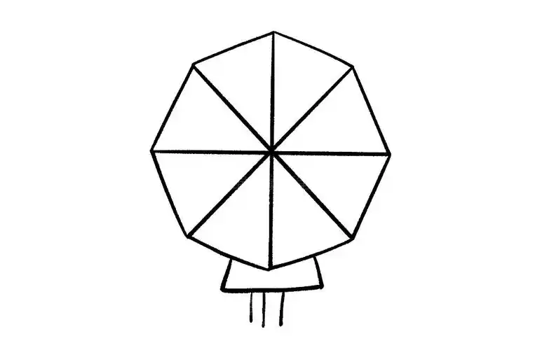 米字画雨伞简笔画 - 智慧妈咪网