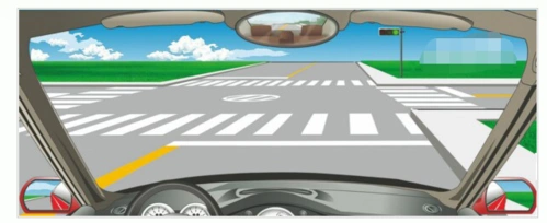 灯,不具备指示通行方向的作用,在没有限制行进方向的路口,前方绿灯