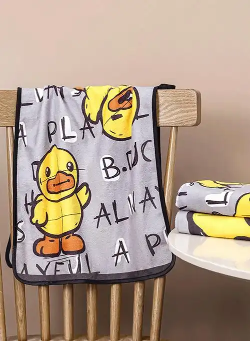 duck小黄鸭洗脸毛巾纯棉家用吸水男全儿童棉女柔软加厚酒店洗澡