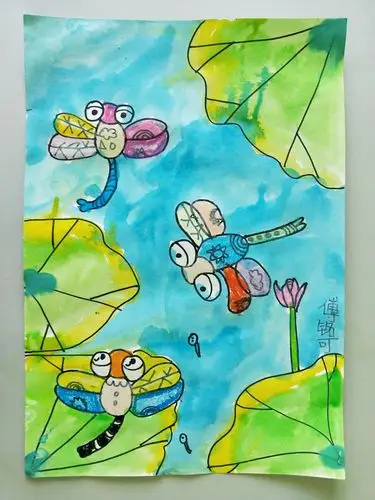 2018年秋季艺凡美术色彩班第三课《蜻蜓》