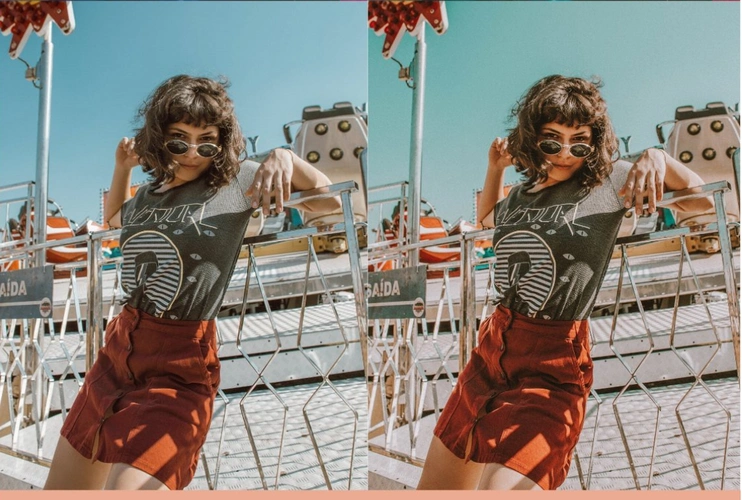 ins风格森系人像质感电影胶片lr预设app滤镜