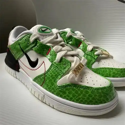耐克女鞋 nike dunk low disrupt2 米白绿双钩解构板鞋 dh4402-001 dh