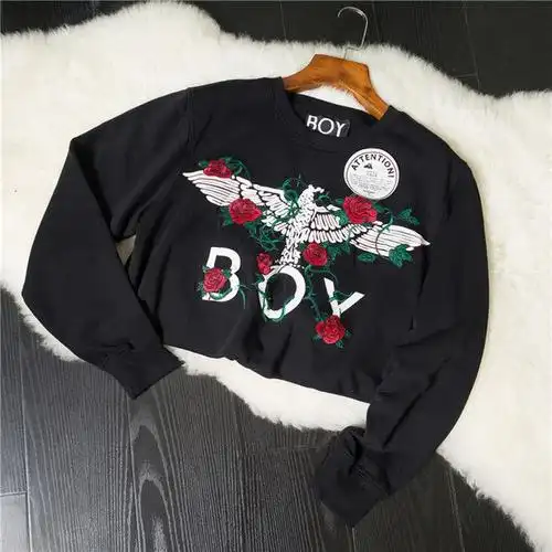 boy 来袭!】 玫瑰刺绣款 情侣款卫衣 款二