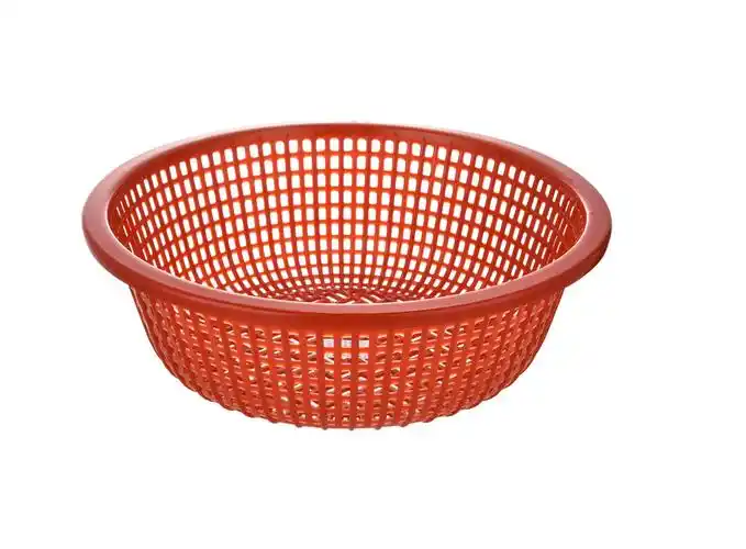 篮子圆形镂空收纳周转塑料筐加厚框子蔬洗菜篮厨房大容量沥水菜篮