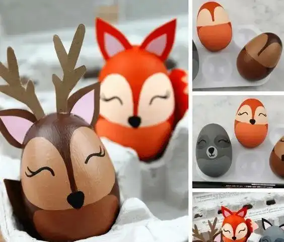 蛋壳创意手工大人小孩都可以学只是简单画画成品非常好看