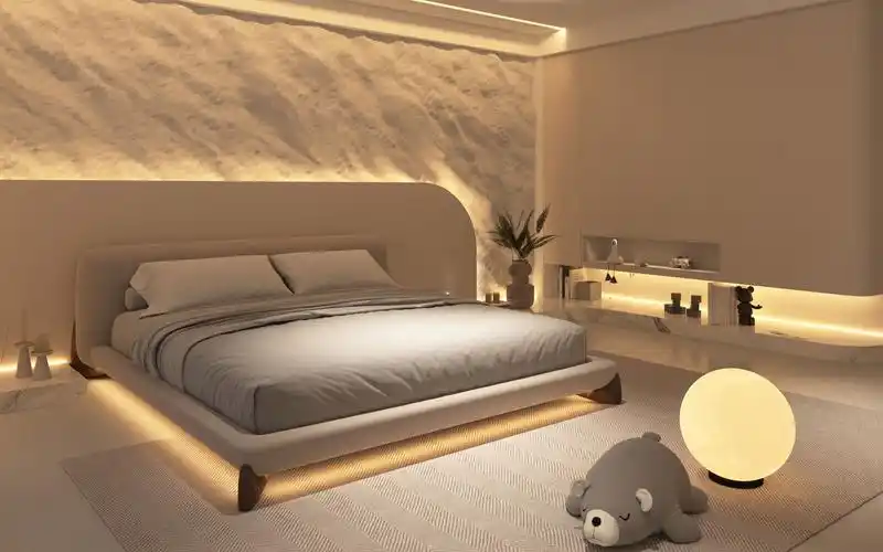 有被惊艳到!卧室无主灯设计真的太绝了60