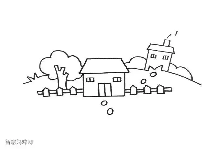 美丽的乡村怎么画