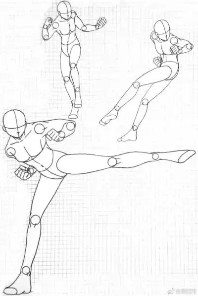 动漫多人人物动作参考