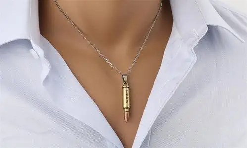 喜来星 欧美版配饰品长款合金子弹壳项链百搭