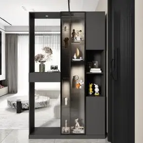 入户屏风玄关柜现代轻奢风高档隔断柜客厅进门间厅柜鞋柜一体储物