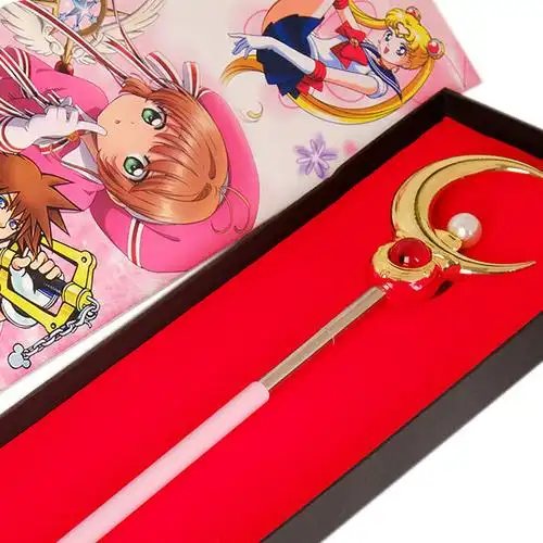 美少女战士变身器 月野兔月亮百变魔法小樱合金可伸缩魔法棒