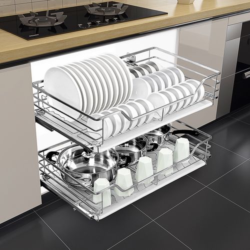 厨房橱柜拉篮,让厨具存放井然有序