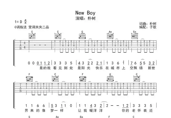 newboy曲谱预览图