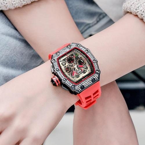 理查德手表女米勒大表盘十大品牌酒桶型满钻最贵女士霸气非机械表