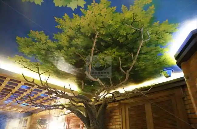 北京新视觉为9号公馆别墅客户制作墙绘壁画