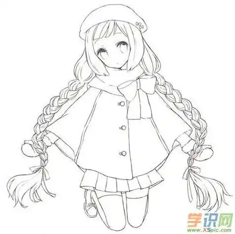 动漫可爱女生全身简笔画漂亮的水冰月美少女战士简笔画卡通动漫卡通