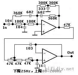 适合lm1875功放用的纯低音线路
