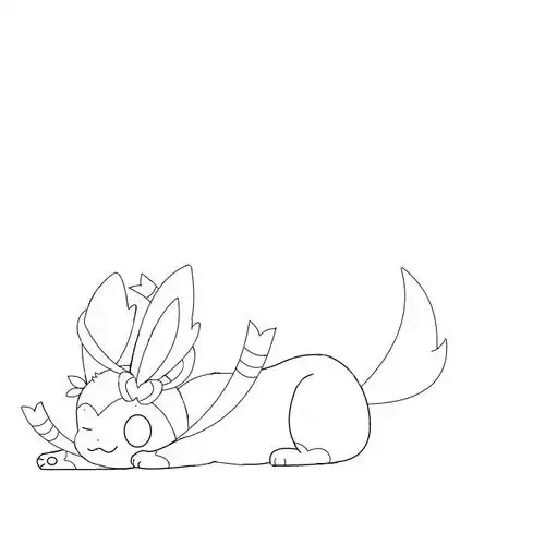 伊布家族线稿仙子伊布