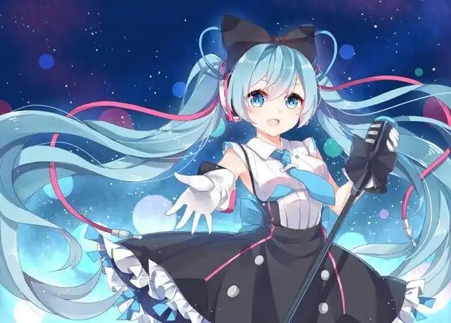 蓝发双马尾的少女,不一定是初音未来,也可能是她