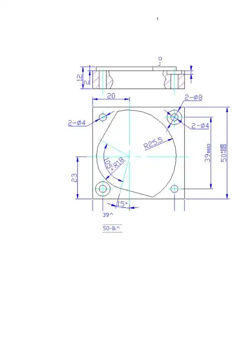 加工中心练习零件图纸
