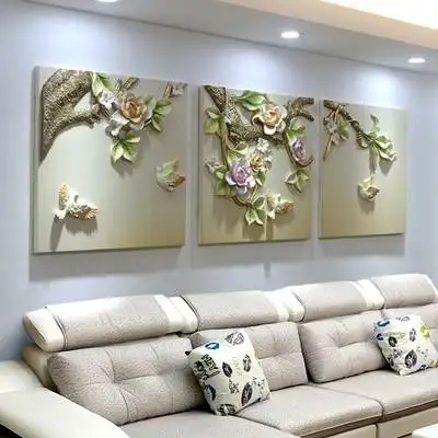 客厅装饰画挂画壁画3d无框沙发图片