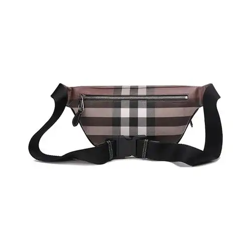博柏利巴宝莉burberry男款织物聚氨酯胸包斜挎包腰包80528061