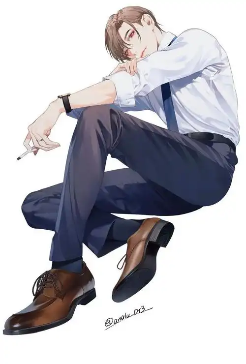 画师推荐翘臀职场正装男魅力值max画师hontoku的插画赏析