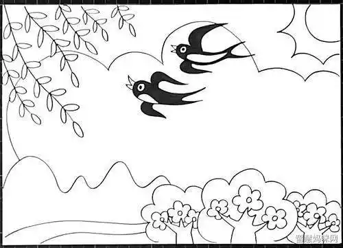 春天的简笔画 春天的简笔画 儿童画